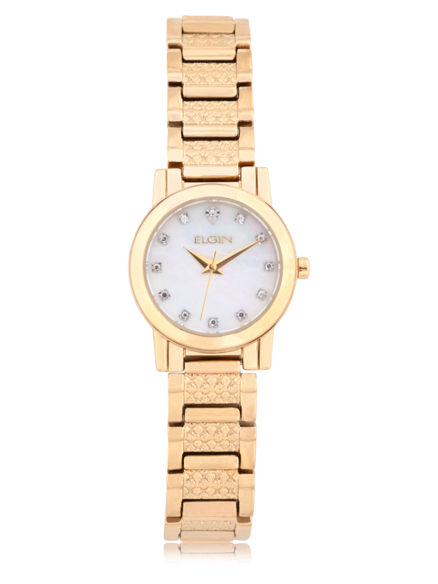 Elgin Adult Male Wristwatch with Alloy Case and Brass Bezel with