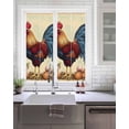 thumbnail image 2 of Window Privacy Film Vintage Rooster Stained Glass Window Film Decorative Sun Block Window Cover Retro Summer Flowers Pastoral Window Clings Static Adhesive Sticker for Bathroom 19.6"x39.3", 2 of 6