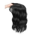 thumbnail image 5 of Viviabella Loose Water Wavy Hairpiece Clip in Fluffy Crown Topper With Choppy Bangs Synthetic Hair Toupee for Women Girls, 5 of 12