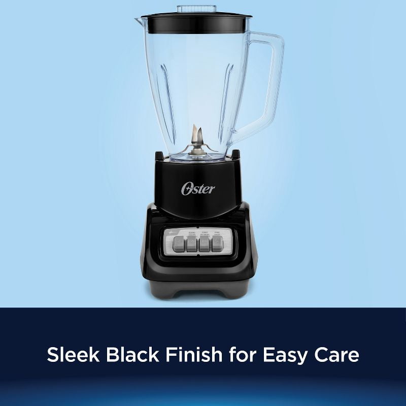 Turbo 5-Speed Countertop Blender, Black, Powerful 600W Kitchen Blender for Smoothies, Shakes, Frozen Drinks, and Ice Crushing, Compact Countertop Design with Dishwasher-Safe Removable Parts
