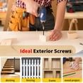 thumbnail image 6 of GARGENTOL Wood Screws 700 Pcs #8 x 2" Black Exterior Hardware Screw for Deck Wood Construction Fence Rust Resistant T25 Star Bits Included, 6 of 7
