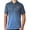 Carolina Blue/True Navy, variant on Mens Union Jack Flag Premium Polo Shirt - Carolina Blue/True Navy, XL