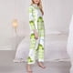 thumbnail image 3 of Fotbe Frogs and Dragonflies Conjunto de Pijama de Manga Larga para Mujer con Estampado, Ropa de Dormir de 2 Piezas, Conjunto de Casa Suave y Cómodo con Bolsillos-X-Large, 3 of 7