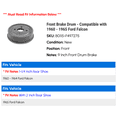 thumbnail image 2 of Front Brake Drum - Compatible with 1960 - 1965 Ford Falcon 1961 1962 1963 1964, 2 of 2