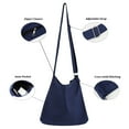 thumbnail image 4 of Muka Canvas Shoulder Bag with Zipper, Royal Blue Hobo Crossbody Handbag Casual Tote, 4 of 7
