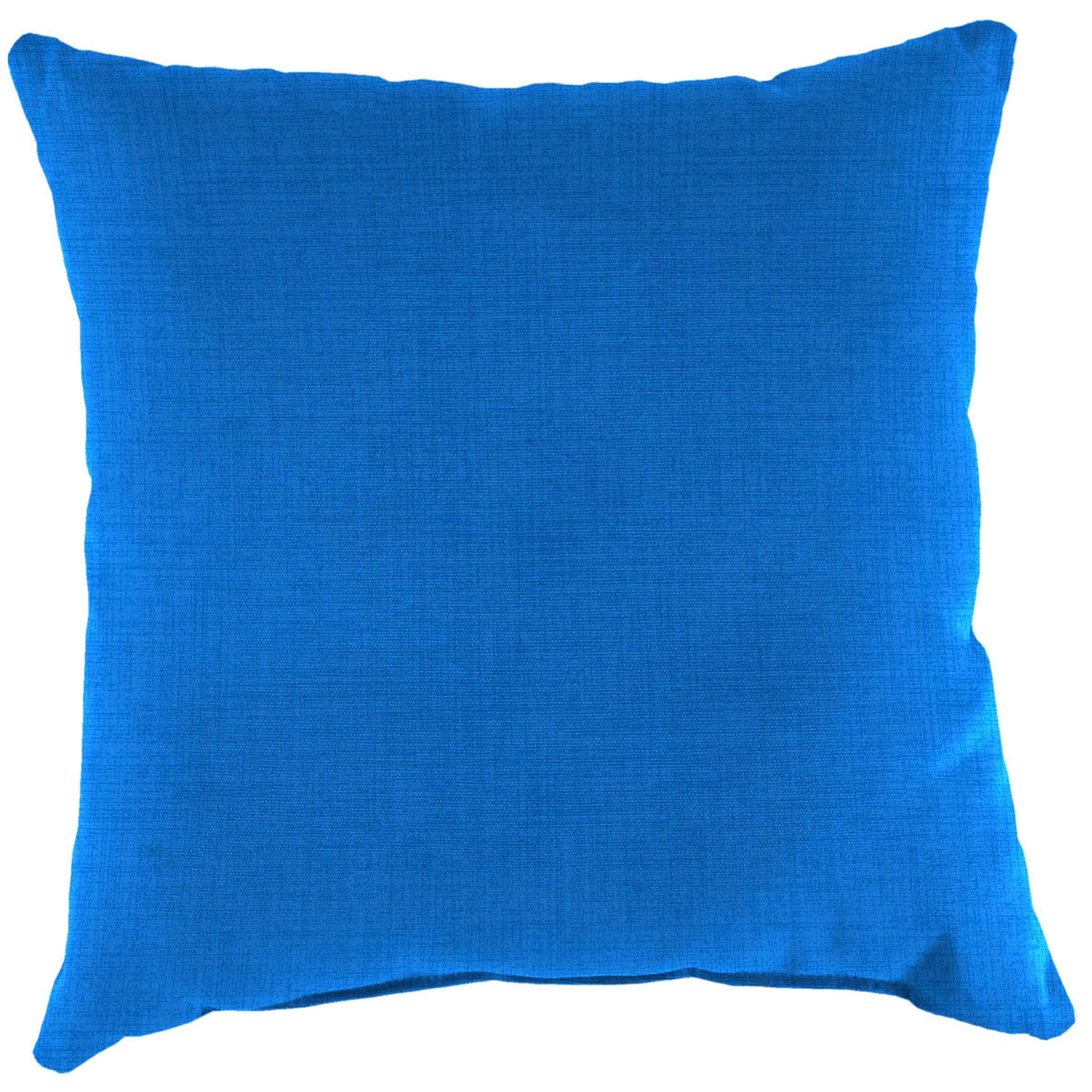Jordan Manufacturing 18" x 18" Celosia Princess Blue Solid Square Outdoor Throw Pillow (2 Pack)