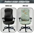 thumbnail image 4 of Renewold Meadow Dogs Office Chair Cover for Armrest Chairs Stretch Printed Desk Computer Chair Slipcover Removable Non-slip High Back Chair Cover Standard Size, L, 4 of 7