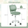 thumbnail image 3 of HYJY Small Home Office Desk Chair, Swivel Rolling Study Computer Chair, Adjustable Height Task Chair with Armless Mid Back, Upholstered Mesh Seat, Light Green, 3 of 14
