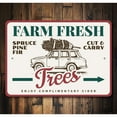 thumbnail image 2 of Farm Fresh Trees Christmas Aluminum Metal Decor Sign - 10x14 inches, 2 of 4