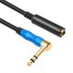 thumbnail image 2 of Right Angle 6.35mm TRS Stereo Male to Female Audio Cable,30cm, 2 of 5