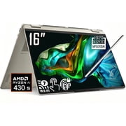 Lenovo Yoga 7a 2-in-1 AI Laptop, 16" 2K 1920 x 1200 IPS LCD Touchscreen, AMD Ryzen AI 5 430, WiFi 7, 5MP Webcam, Backlit KB, Stylus Pen, Win11 Home (16GB DDR5 RAM + 512GB SSD)
