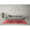 thumbnail image 3 of Ahgly Company Indoor Round Oriental Red Industrial Area Rugs, 6' Round, 3 of 4