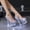 White, variant on Party Nightclub LED Light Up Clear High Heel Sandals Platform Ankle Strap Stage Footwear Blue 40