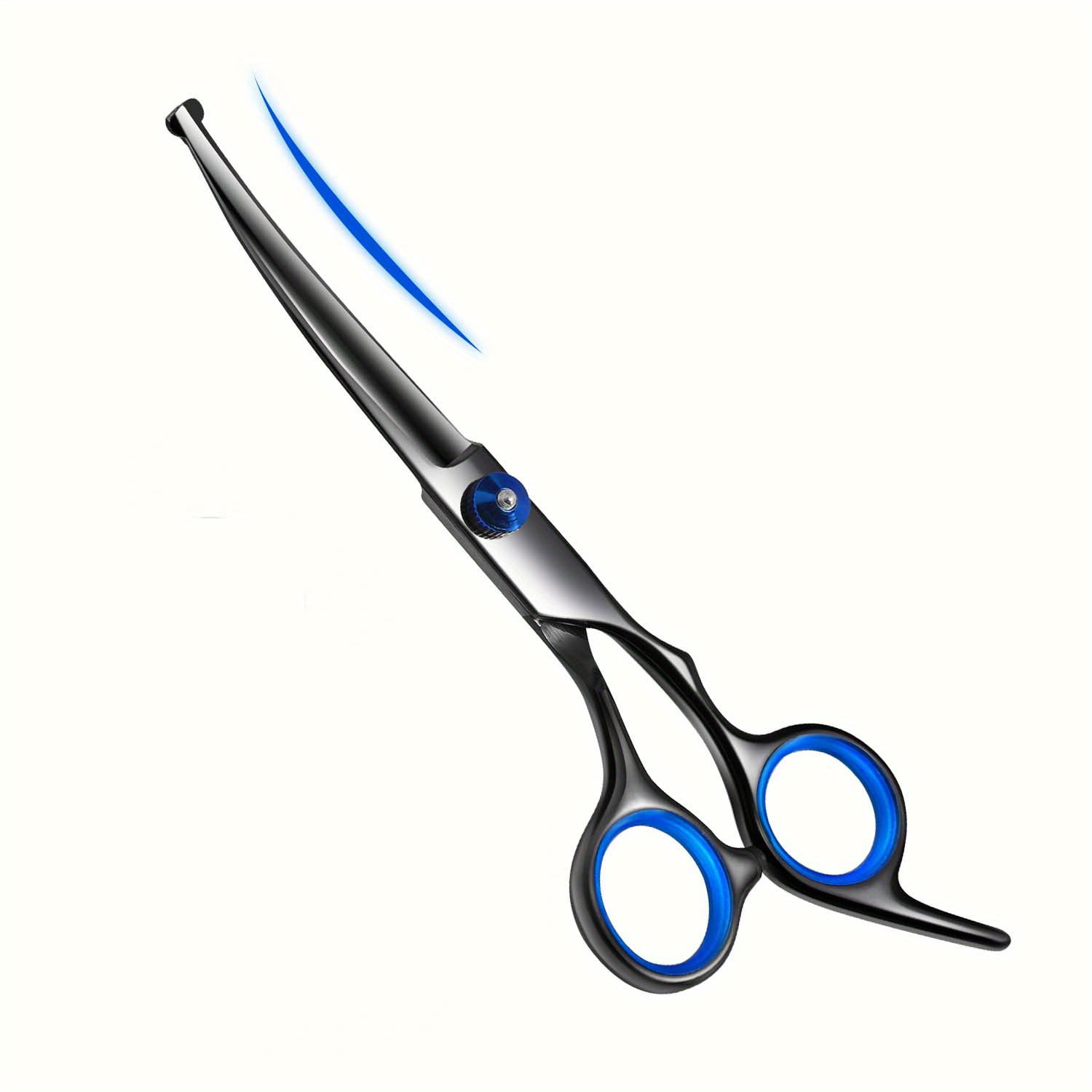 1pc Premium Black Pet Grooming Scissors Bendable and Durable for Effortless Dog Hair Cutting