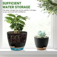 thumbnail image 5 of FOUKUS Set of 5 Self-Watering Plant Pots with Drainage – Eco-Friendly Plastic Planters for Indoor & Outdoor Use – Pots for Succulents, Cactus, Snake Plants (7", 6.5", 6", 5.5", 5") – Black, 5 of 6