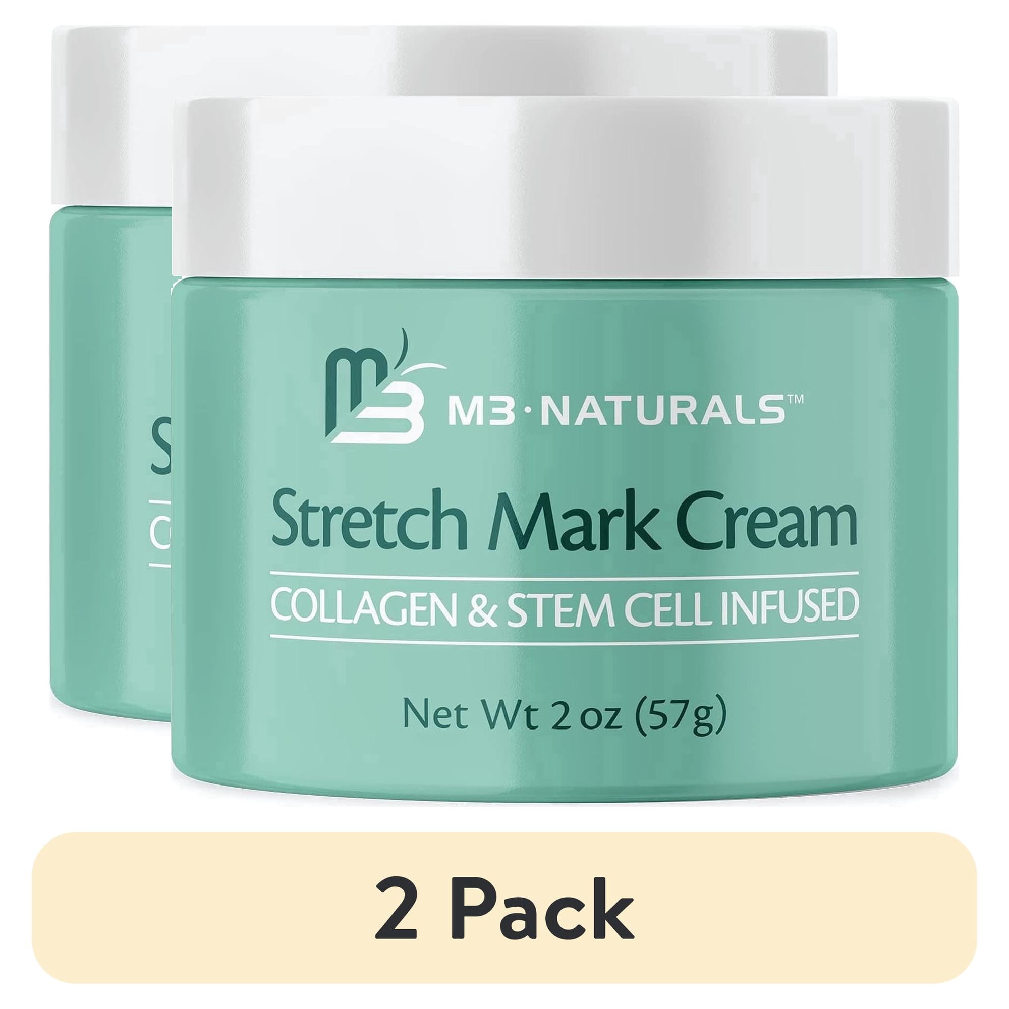 (2 pack) M3 Naturals Stretch Mark Maternity Cream with Collagen and Stem Cells 2 oz
