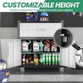 thumbnail image 5 of IKIMI 6-Piece Garage Storage Cabinet Set, Heavy Duty Metal Garage Cabinets System Workshop Set with 2* Tall Tool Cabinets+ 2 * Wall Mounted Cabinet+ 2 * Tool Cabinet with Wheels, Black, 5 of 8