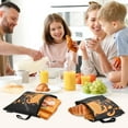 thumbnail image 7 of Haosy 3 Pack Reusable Ziploc Bags BPA Free Healthy Food Storage Bag Leakproof Sandwich Snack Freezer Bags Angry Cat Playing Guitar, 7 of 7