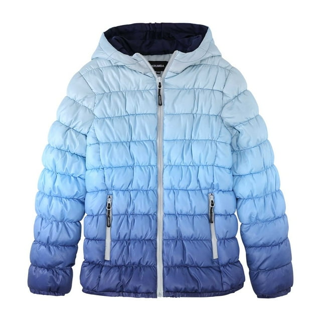 Krumba Boy‘s Zipper Gradient Water Resistant Puffer Jacket Turquoise 128