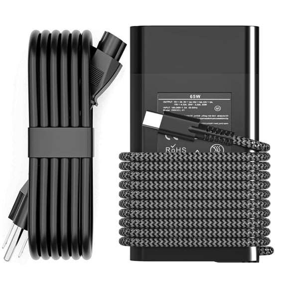 New Slim 65W 45W USB C Laptop Charger for HP Chromebook, Spectre Envy X360, Elitebook, Pavilion, OmniBook 5 X, Probook, Stream Travel Type C AC Adapter Power Cord