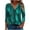Green, variant on qucoqpe Women's Summer Blouses Fashion Casual Loose Bohemian Printed V Neck 3/4 Sleeve Shirts Tops