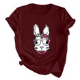 thumbnail image 1 of Ichuanyi Womens Swimsuits Clearance Women's Shirt Tees Funny Cute Short Sleeve T Shirt Butterfly Print Shirt Rabbit Print Tops Blouse Gift For Women Ichuanyi Ichuanyi, 1 of 5