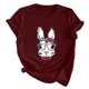 thumbnail image 1 of Ichuanyi Womens Swimsuits Clearance Women's Shirt Tees Funny Cute Short Sleeve T Shirt Butterfly Print Shirt Rabbit Print Tops Blouse Gift For Women Ichuanyi Ichuanyi, 1 of 5