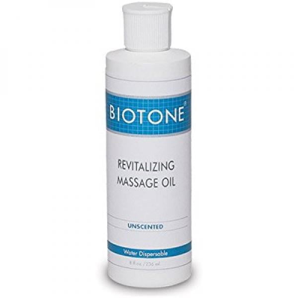 Biotone Revitalizing Unscented Massage Oil, 8 Ounce