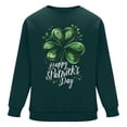 thumbnail image 4 of QUNYINEY Green Men's Sweatshirts Crew Neck Casual Long Sleeve St Patricks Day Tops Loose Drop Shoulder Pullover Sweatshirts, 4 of 6