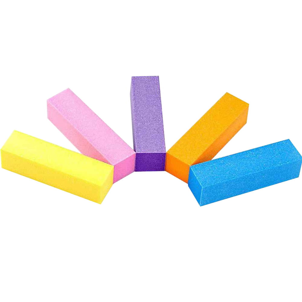 TureClos 5 Colors Sandpaper Nail Art Sanding Buffer Sand Block Nail