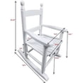 thumbnail image 2 of White Kids Rocking Chair, Indoor/Outdoor Hardwood Toddler Chair - 110 lbs Capacity, Easy Assembly (22.4"H x 18.9" Seat Height), 2 of 6