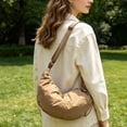 thumbnail image 7 of Women's Nylon Crescent Crossbody Bag, Pleated Tassel Design, Large Capacity Casual Shoulder Bag For Daily Work & Commute, 1 Pack, 7 of 7