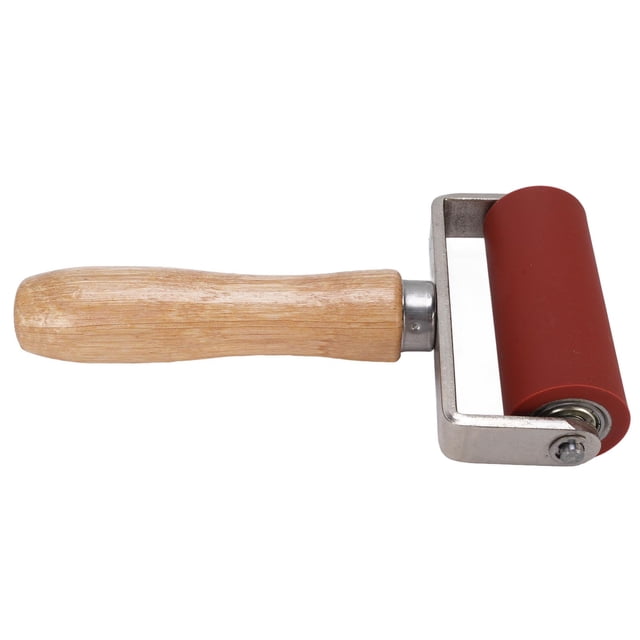 Rodillo De Presión Manual, De Madera Rodillo De Costura De Soldadura De Silicona 260 Grados Celsius Resistente A Altas Temperaturas Rodamientos Dobles Resistente Al Desgaste