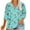Mint Green, variant on jjayotai Womens Plus Size Button Down Shirts, Print 3/4 Sleeve Blouses Boho Floral Tees Hawaiian Blouses Work Office Tops