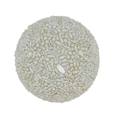 Saro Lifestyle BL145.I4 4 in. Decorative Spheres, Ivory - Set of 6