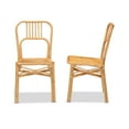 thumbnail image 4 of bali & pari Ivora Rattan BOHO Dining Chairs, Set of 2, Natural Brown, 4 of 9