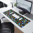 thumbnail image 2 of Long Mouse Pads for Desk,Colorful Cartoon Dinosaurs with ColorBlocks Desk Mats on Top Of Desks, Desk Mouse Pad Extra Large with 3mm Non-Slip Base and Stitched Edge for Gaming,Work,Home 31.5"x11.8", 2 of 5