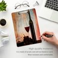 thumbnail image 4 of FMSHPON Glass of Red On Table Clipboard Hardboard Wood Nursing Clip Board and Pull for Standard A4 Letter 13x9 inches, 4 of 7
