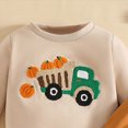 thumbnail image 7 of NOLDARES Toddler Infant Baby Boy Outfits Long Sleeve Crewneck Tee Casual Joggers Pants 2pcs Fall Winter Clothes Clothing Set(Khaki,3-6 M), 7 of 7