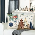 thumbnail image 4 of Merry Christmas Pillows Covers 18x18 Inch Set of 4 Let it Snow Snowflake Christmas Tree Joy Xmas Balls Throw Pillow Cover Blue Winter Holiday Cushion Case Farmhouse Decoration for Sofa Couch, 4 of 5