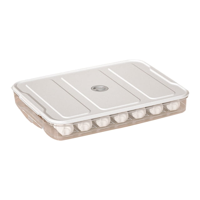Binwennn Food Storage Container Stackable Dumpling Storage Airtight Cookie Storage Containers Transparent Food Containers With Lid For Kitchen And Fridge Home Storage Freezer Storage Containers