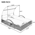 thumbnail image 6 of Bellemave Outdoor Daybed with Canopy, Steel Frame Sun Lounger with Adjustable Backrest, Patio Double Sunbed with Arched Armrests, Suitable for Patio Pool Deck, Garden, Backyard (Beige), 6 of 8