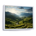 thumbnail image 2 of Designart "Rice Terrace Rhapsody Thailand s Landscape I" Landscapes Floater Framed Wall Art Living Room, 2 of 7