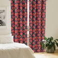 thumbnail image 2 of Ambesonne Fruits Window Curtains, Simple Apple Garden Pattern, Each 28" W x 84" L, Vermilion and Lime Green, 2 of 4