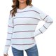 thumbnail image 1 of Suéter Suelto Gibobby con Estampado Casual para mujer cuello redondo blanco S, 1 of 5