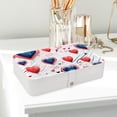 thumbnail image 6 of Valentine's Day Elegant PU Leather Portable Organizer Box with Removable Compartment - Earring Holder, Decorative Box, Jewelry Box, 6 of 6