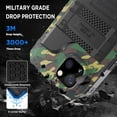thumbnail image 4 of TEMOGU-for iPhone 14 Case Waterproof, Metal Heavy Duty with Built-in Screen Protector, Military Grade Shockproof Full Body Protective Defender Rugged Case 6.1 Inch, Camo, 4 of 4