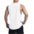 thumbnail image 3 of ZCFZJW Mens Tank Tops, Trendy Summer Solid Color Sleeveless Muscle T Shirts for Men's Fitness,Quick Dry Gym Tank Top for Men White M, 3 of 6