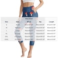 thumbnail image 3 of Zulora Women's High Waist Slim Capri Leggings with Side Pockets Stretchy Cropped Yoga Pants Soft Moisture Wicking Fabric for Fitness Running Jogging Pilates Dance Casual Daily Wear, 3 of 8