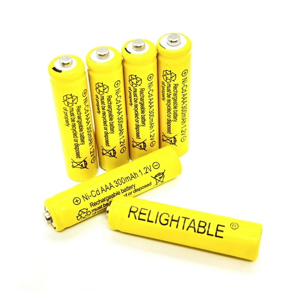 6-PCS RELIGHTABLE 300mAh AAA NiCd 1.2v Rechargeable Batteries Garden Solar M6